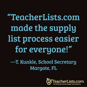 TeacherLists.com made the supply list process easier for everyone! quote
