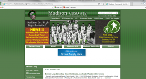 web page with a teacherlists banner