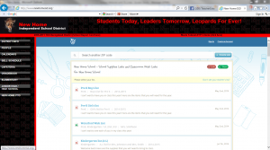web page with a school supply list embedded