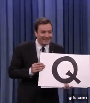 Jimmy Fallon with letter cards
