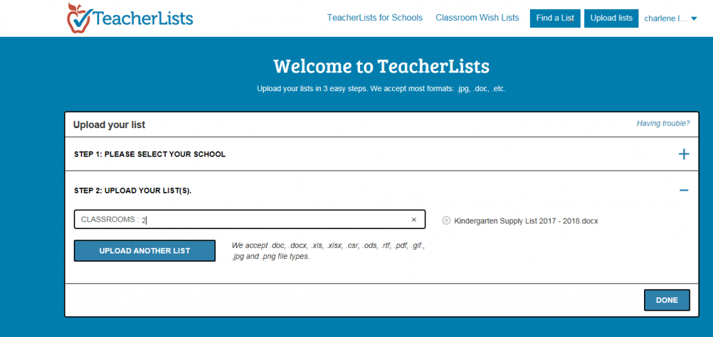 select number of classrooms