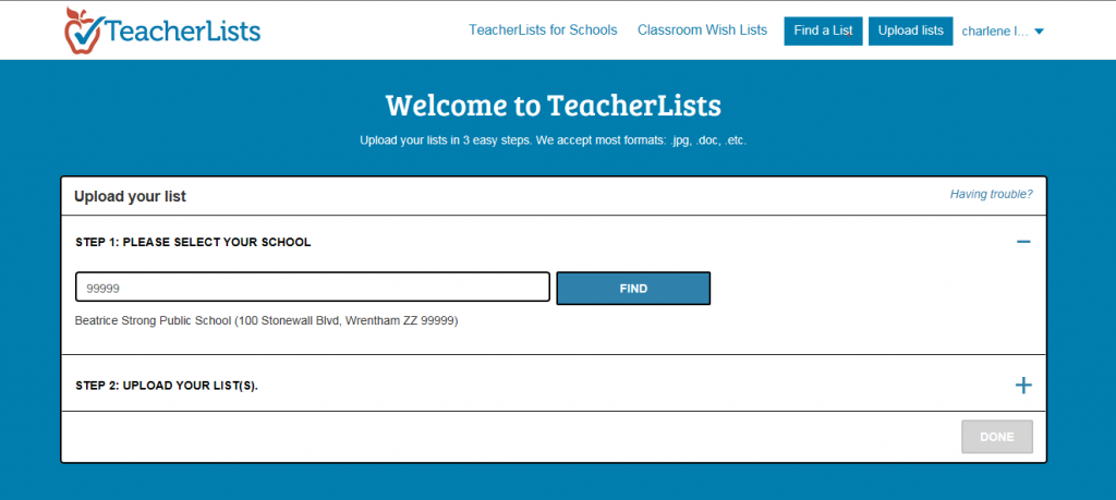 search by zip code screenshot