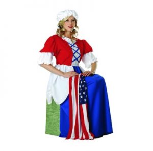 Woman wearing Betsy Ross costume