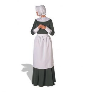 Woman wearing pilgrim costume