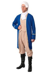 Man wearing George Washington costume