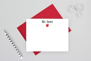 Personalized apple note cards