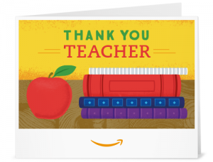 Amazon gift card - thank you teacher