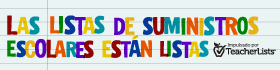 spanish notepaper banner to share lists on a website