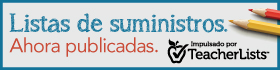 Spanish supply list posted banner to share lists on a website