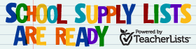 notebook page school supply lists are ready banner