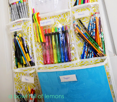 classroom supplies in pouches to save teachers time