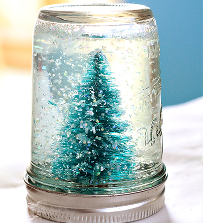 mason jar snow globe