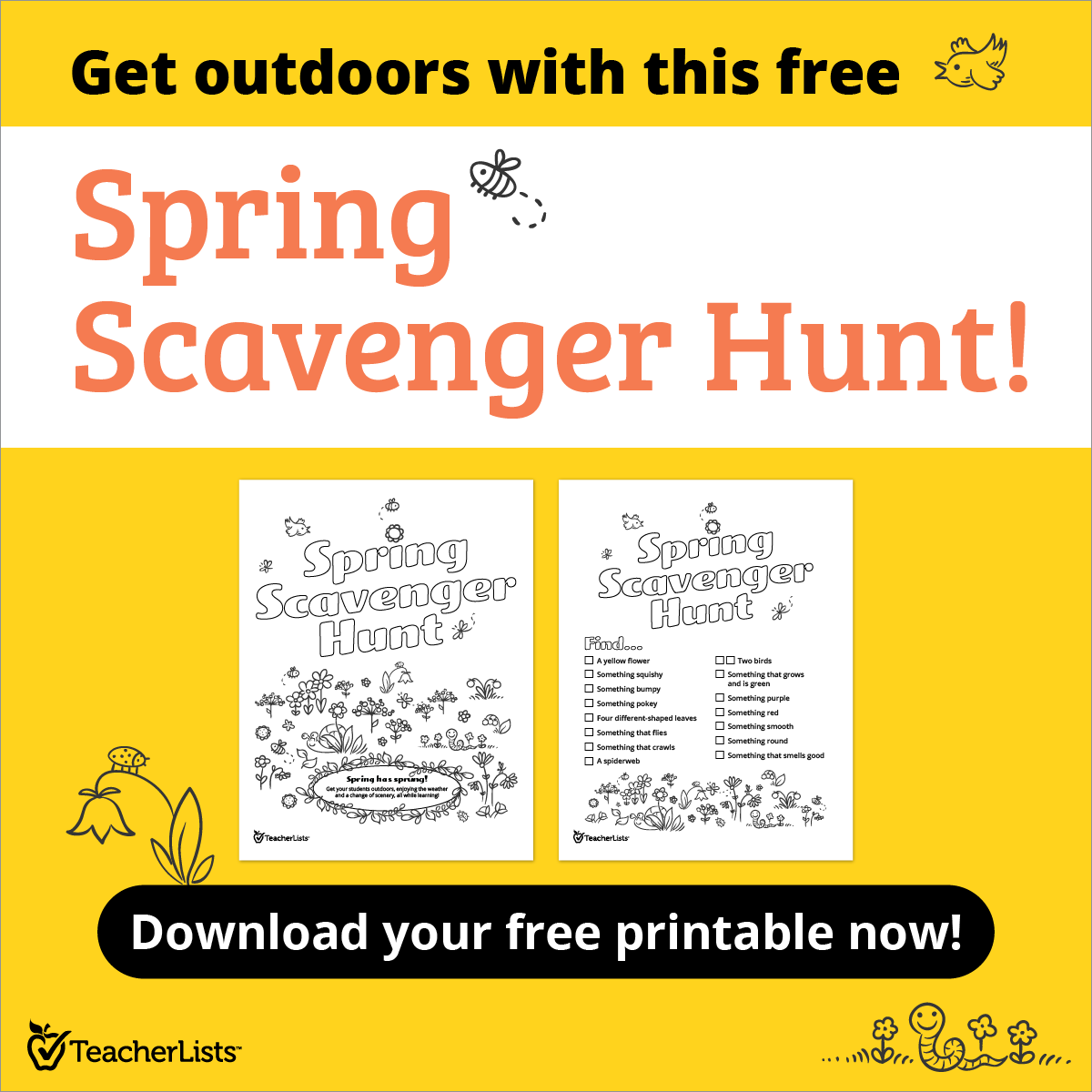 Spring Scavenger Hunt Printable