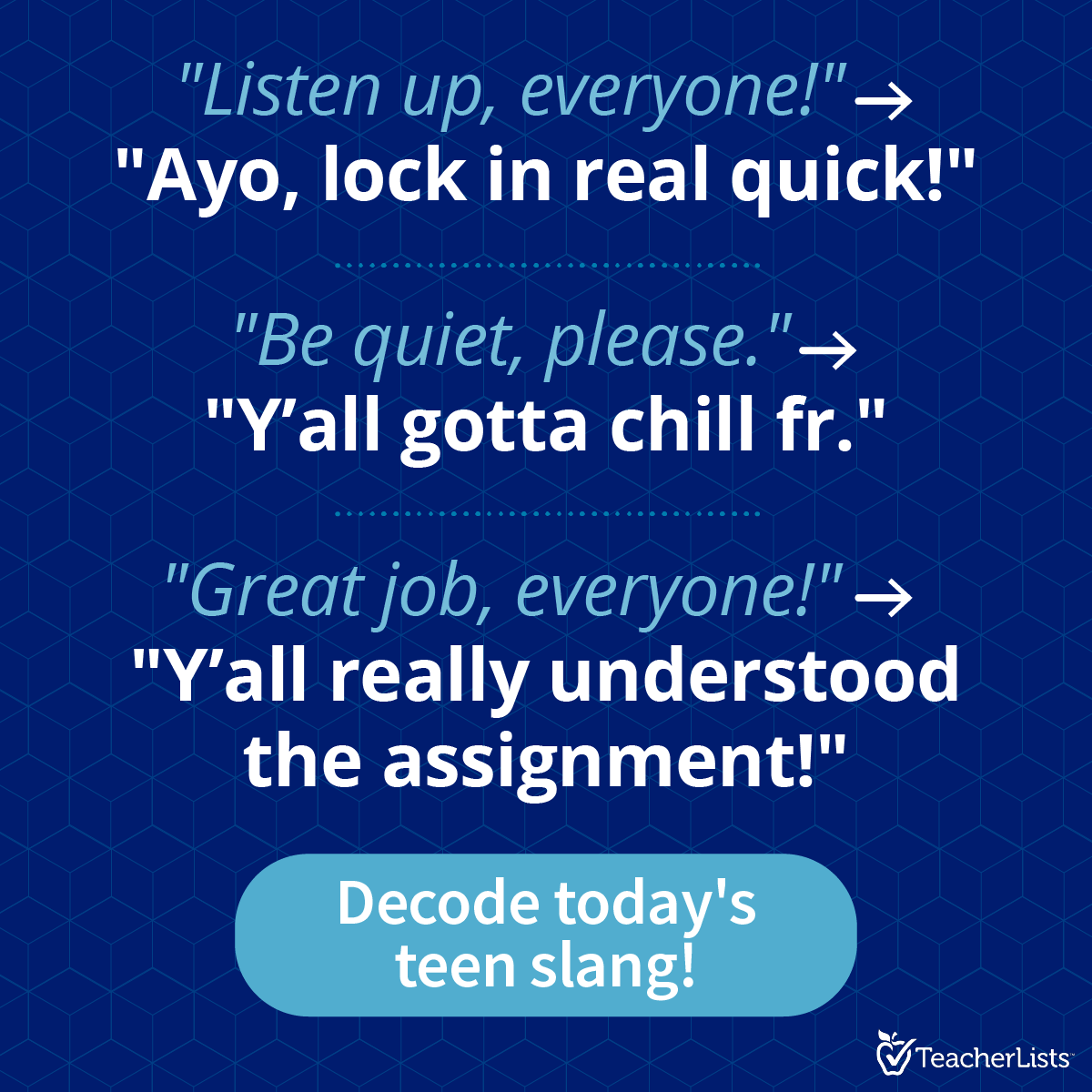 Decoding Teen Slang: Teacher Edition
