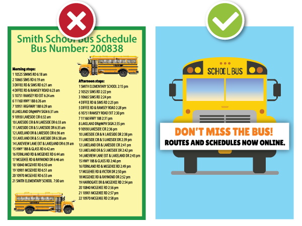 school bus schedule graphic