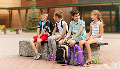 students sitting