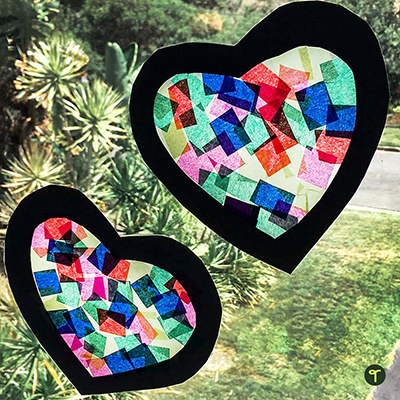 Faux Stained Glass Heart