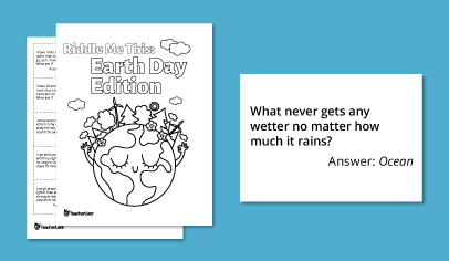 Earth Day Riddles Printable