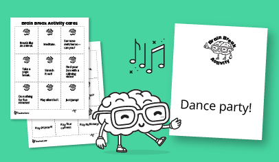 Brain Break Activity Cards for Teachers Printable