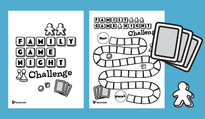 Family Time Game Night Challenge Free Printable